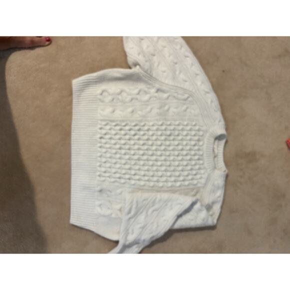 Universal Thread Sweaters - Universal Thread Cream Cropped Fisherman Sweater Cotton Wool Blend M